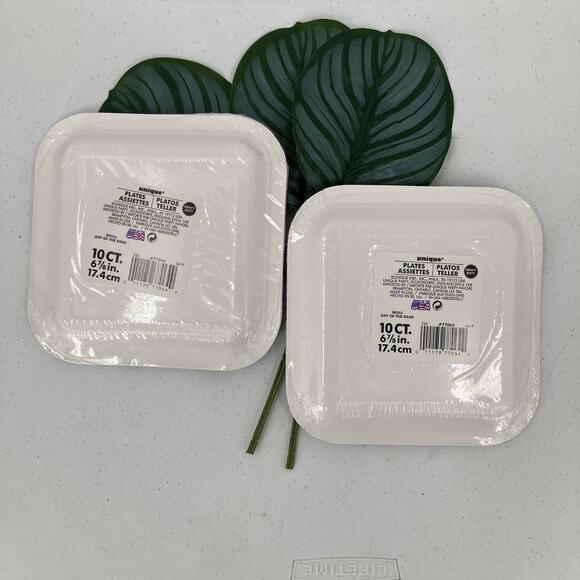 Unique Black Sugar Skull Day Of The Dead Halloween Party Paper Desert Plates Set - Picture 3 of 4